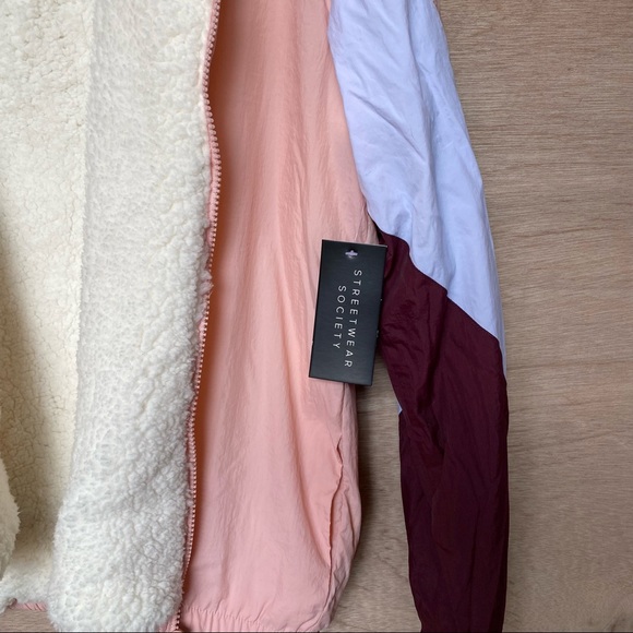 NWT. Streetwear Society. Sherpa lined windbreaker. XL - Picture 5 of 9